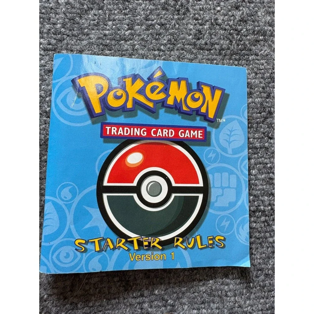POKEMON  2 BASE SET TRADING CARD GAME STARTER SET BOX Instruction Book EMPTY VTG